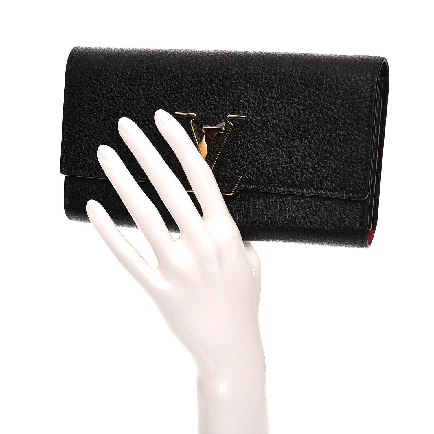 Louis Vuitton Taurillon Capucines Wallet Black 2 of 7