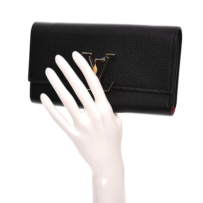Louis Vuitton Taurillon Capucines Wallet Black 2 of 7