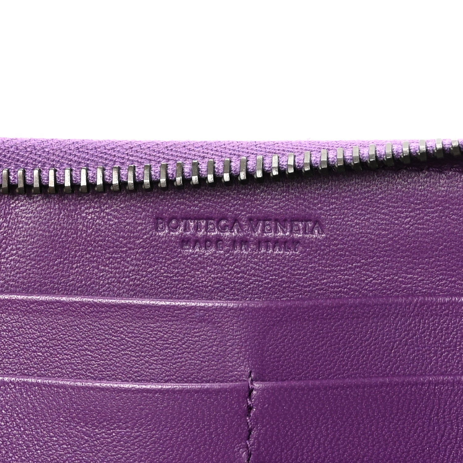 Bottega Veneta Nappa Intrecciato Zip Around Wallet Byzantine