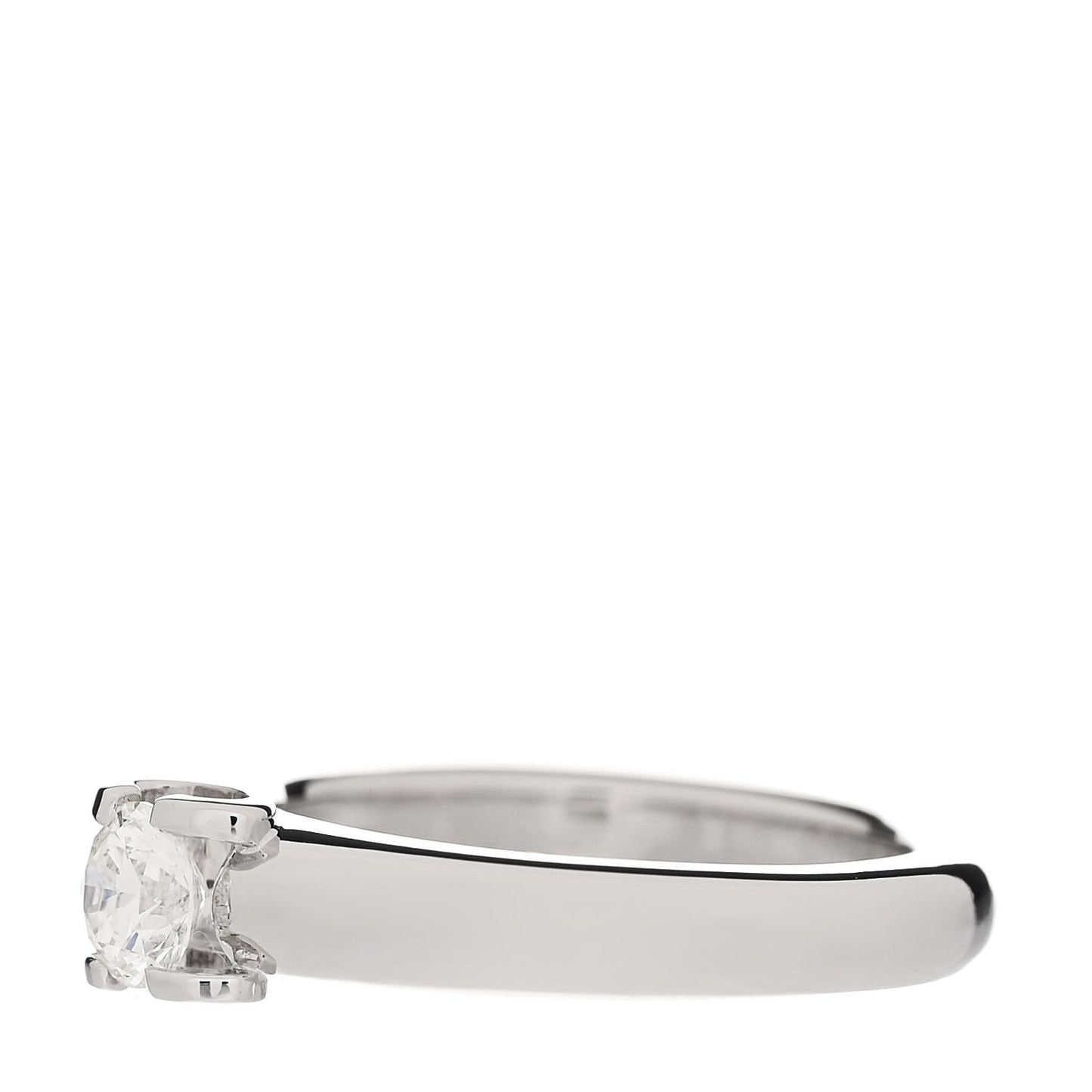 18K White Gold Diamond .33ct Louis Cartier Engagement Ring 47 4