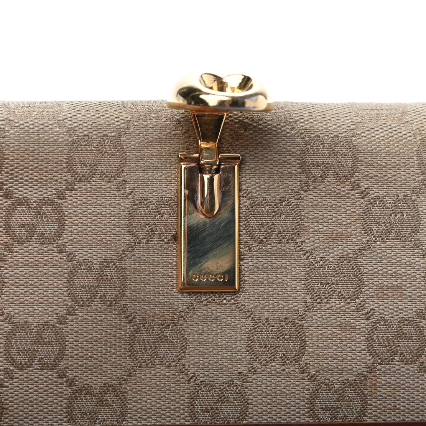 Monogram Clip Trifold Wallet Brown