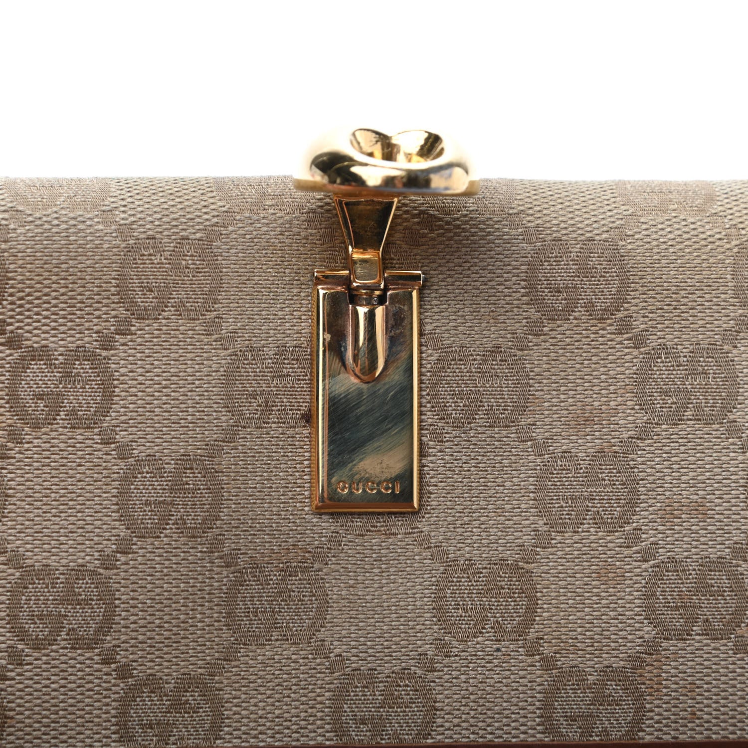 Gucci Monogram Clip Trifold Wallet Brown 6 of 11