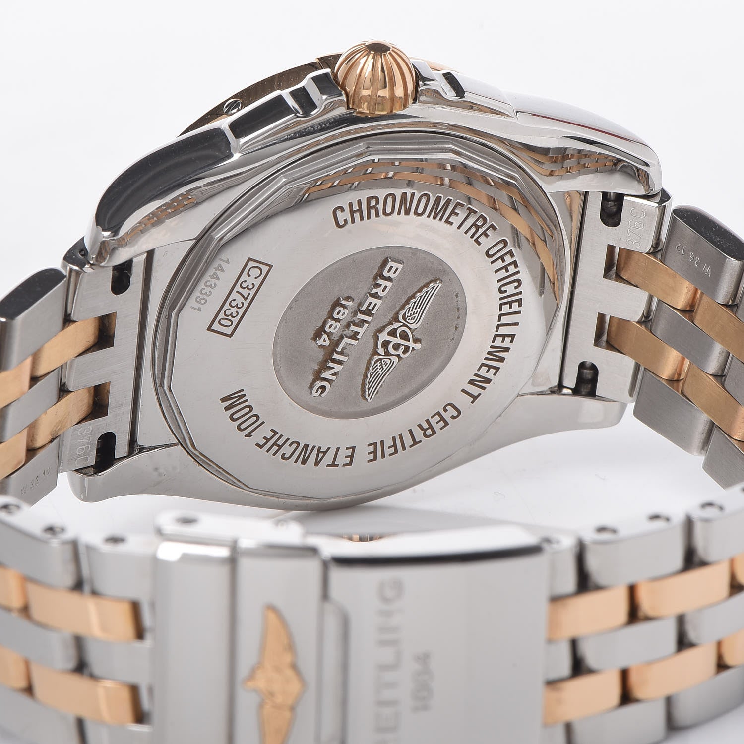 Breitling Stainless Steel 18K Rose Gold Diamond Mother of Pearl 36mm Galactic Automatic Watch C37330 12 of 14
