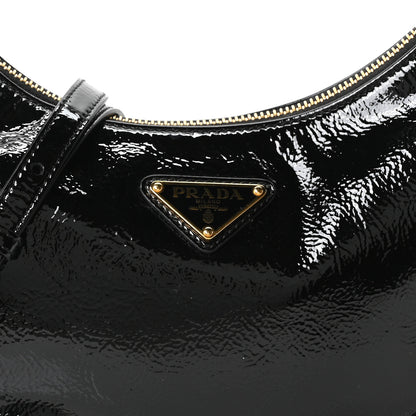 Prada Patent Naplak Arque Shoulder Bag Black 7 of 9