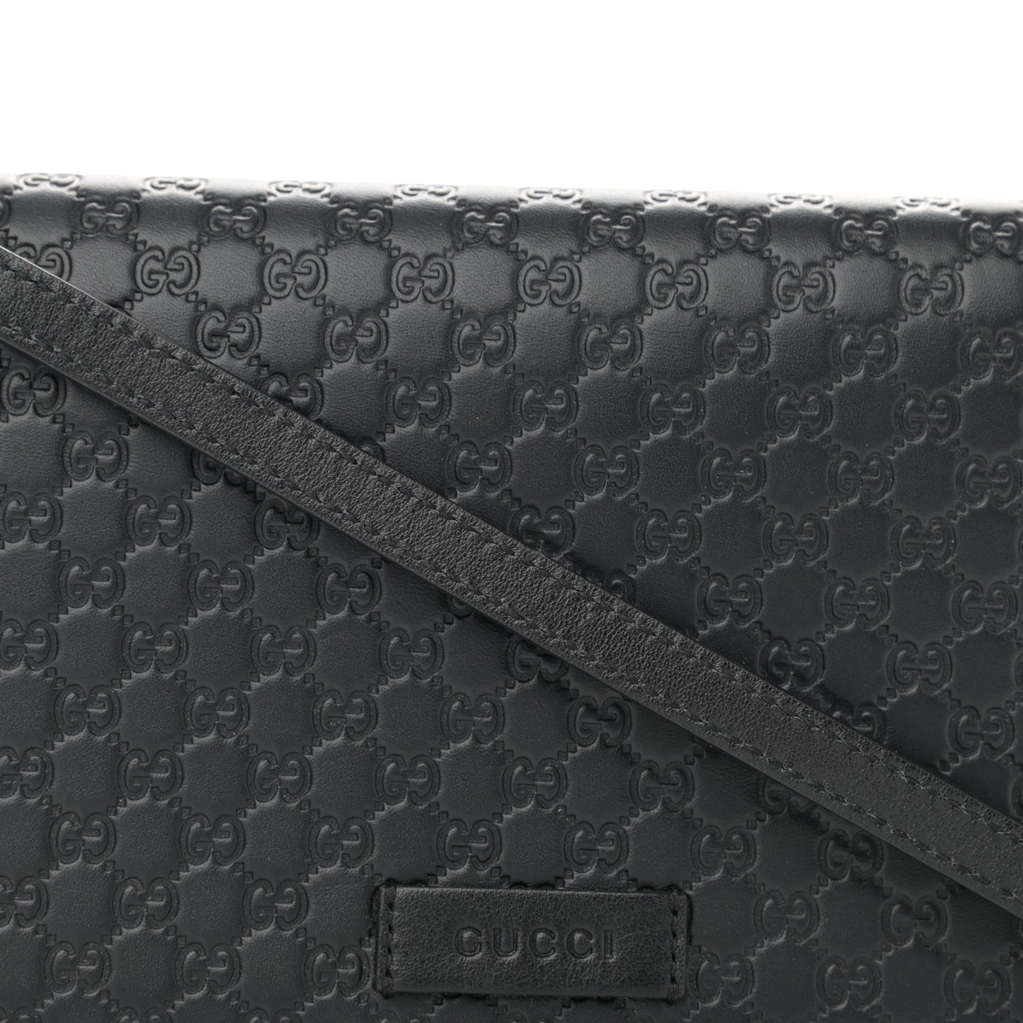 Microguccissima Crossbody Wallet Black