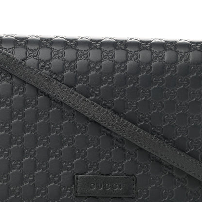 Gucci Microguccissima Crossbody Wallet Black 7 of 9