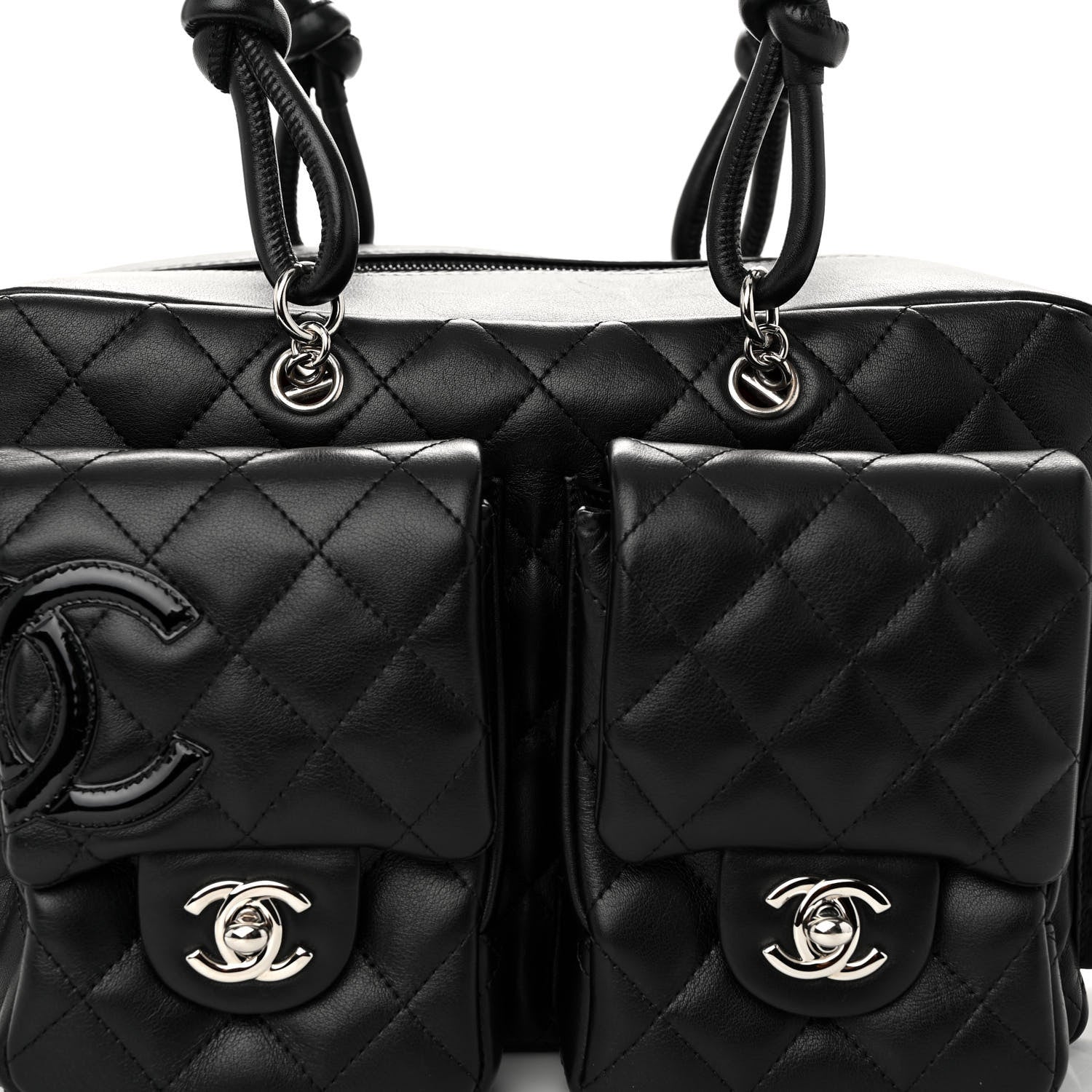 Chanel Calfskin Quilted Large Cambon Multipocket Reporter Black 8 of 10