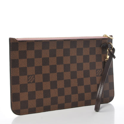Louis Vuitton Damier Ebene Neverfull MM GM Pochette Rose Ballerine 3 of 9