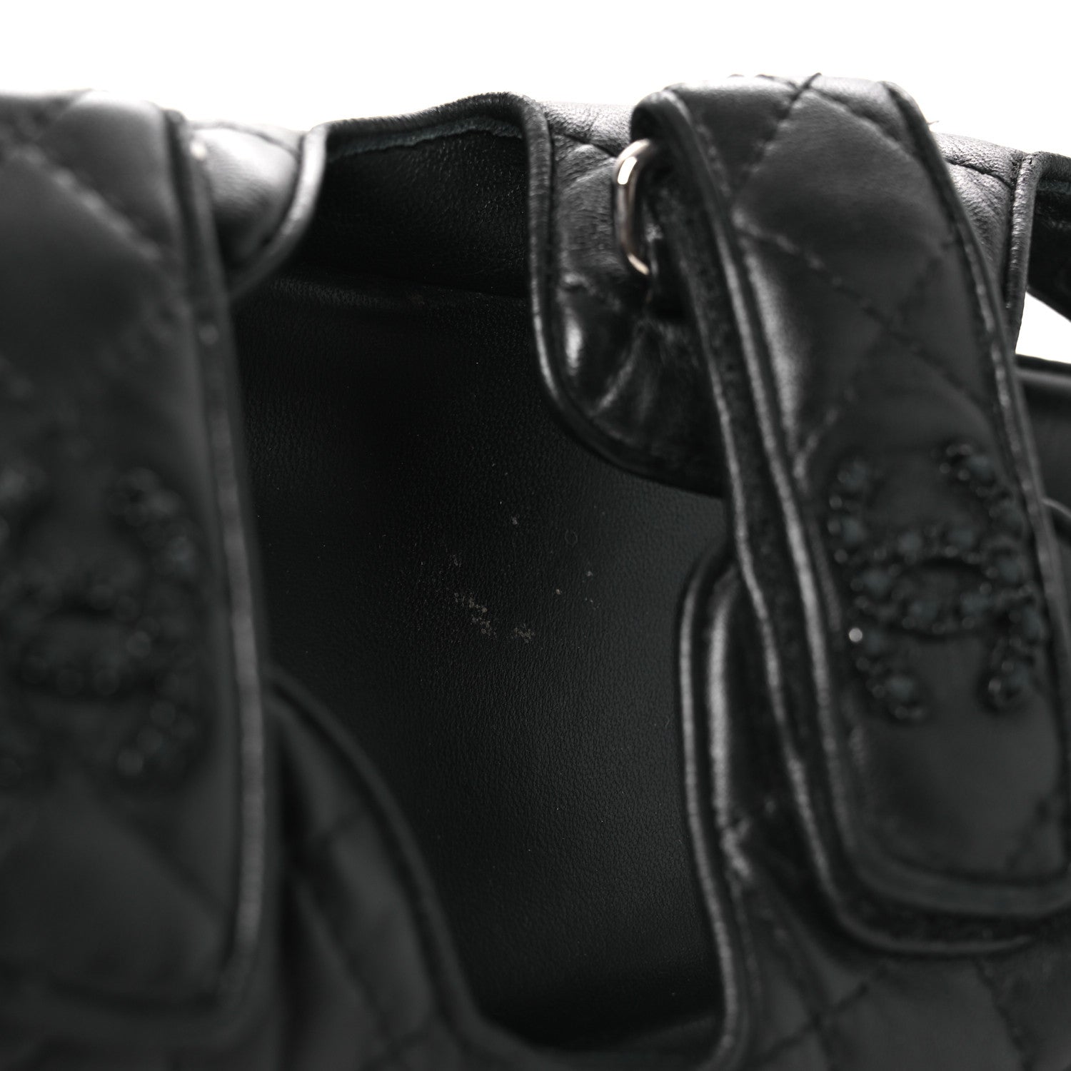 Chanel Lambskin Quilted Velcro Dad Sandals 38.5 So Black 13 of 15