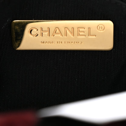 Chanel Shearling Striped Medium Chanel 19 Flap Red Black 6 of 10