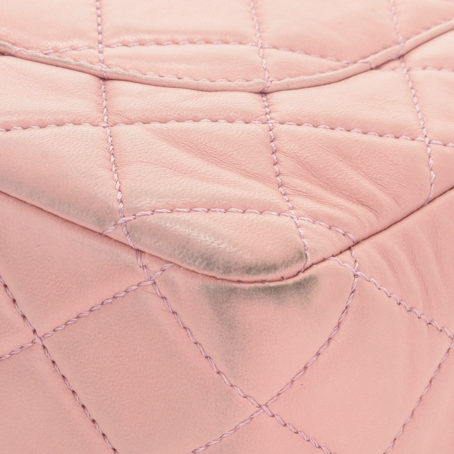 Chanel Lambskin Quilted Jumbo Single Flap Light Pink 12 of 12