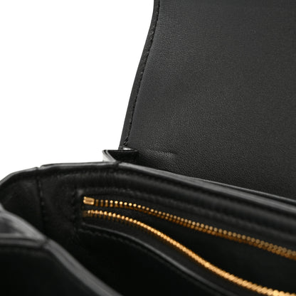 Celine Shiny Calfskin Medium Triomphe Black 14 of 15