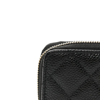 Chanel Caviar Quilted Zip Coin Purse Black 8 of 9