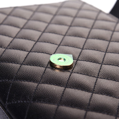 Saint Laurent Grain De Poudre Textured Mixed Matelasse Triquilt Medium Monogram Satchel Black 10 of 12