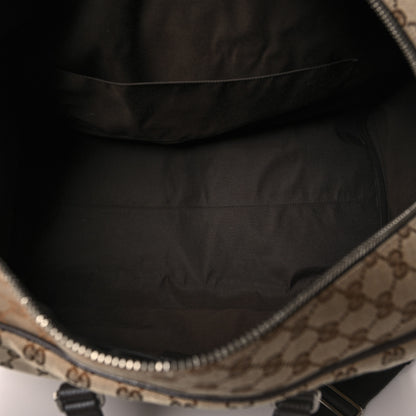 Gucci Monogram Dollar Calfskin Large Boston Duffle Bag Beige Ebony Testa di Moro Marrone Scuro 4 of 12
