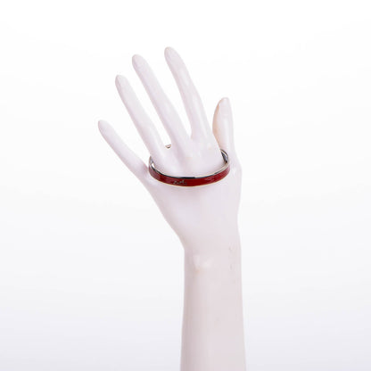 Hermes Enamel Printed Narrow Caleche Bracelet 65 2 of 6