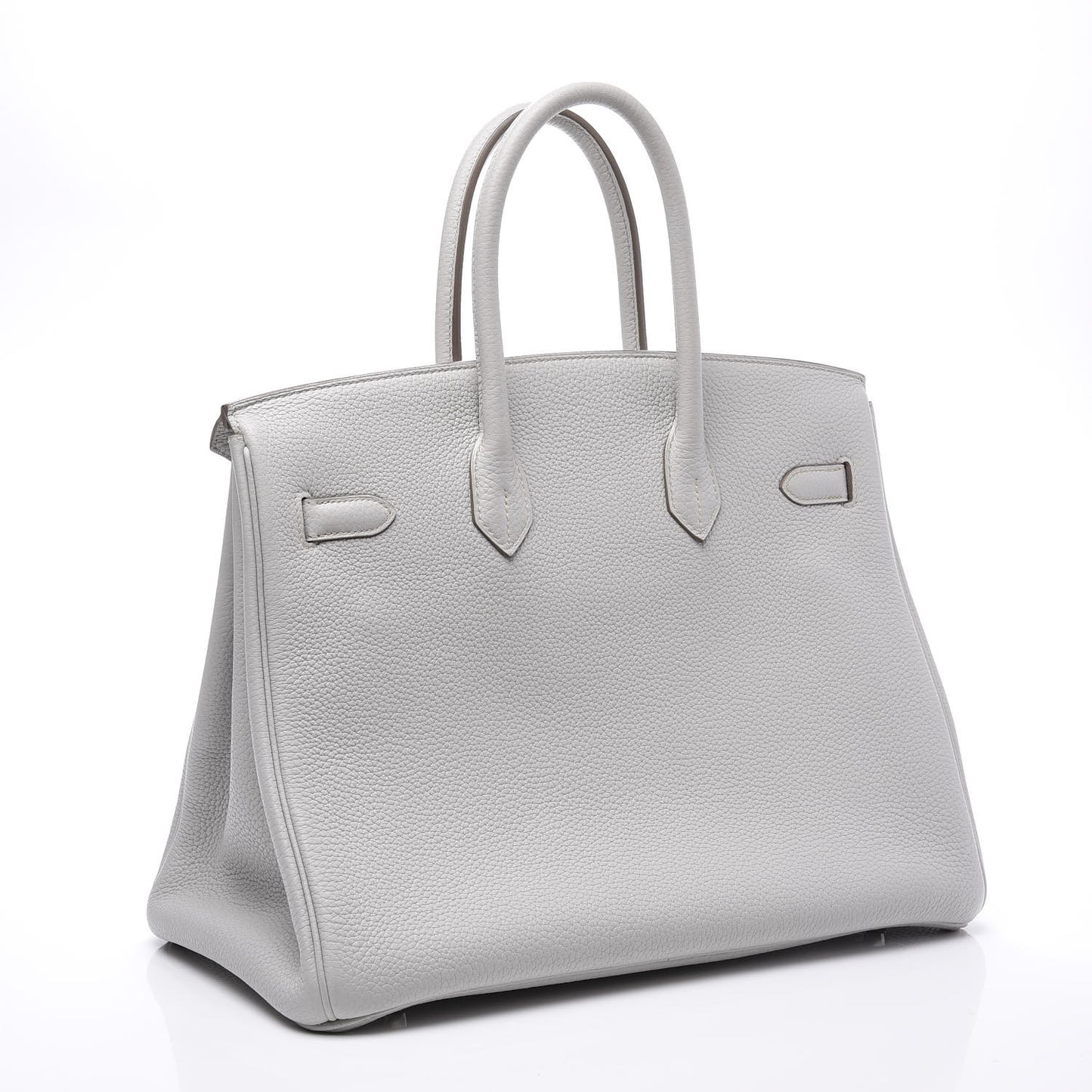 Taurillon Clemence Lizard Club Birkin 35 Gris Perle White Mykonos
