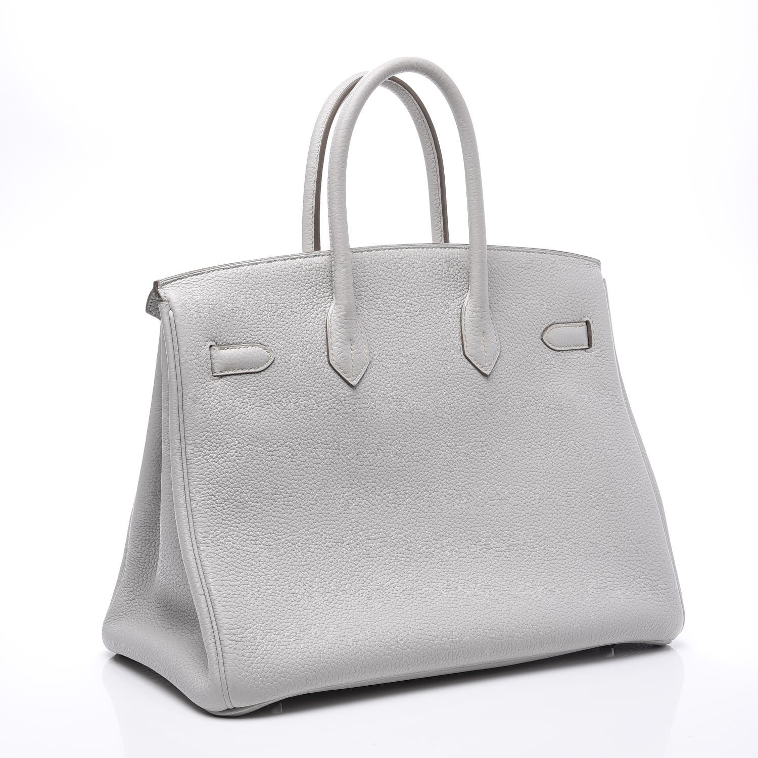 Hermes Taurillon Clemence Lizard Club Birkin 35 Gris Perle White Mykonos 2 of 31
