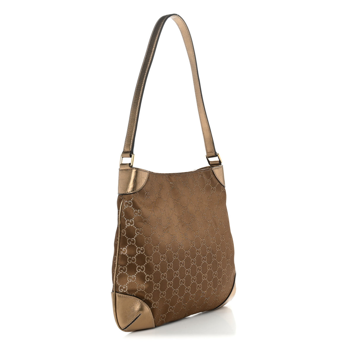 Gucci Monogram Signature Hobo Bronze 3 of 12