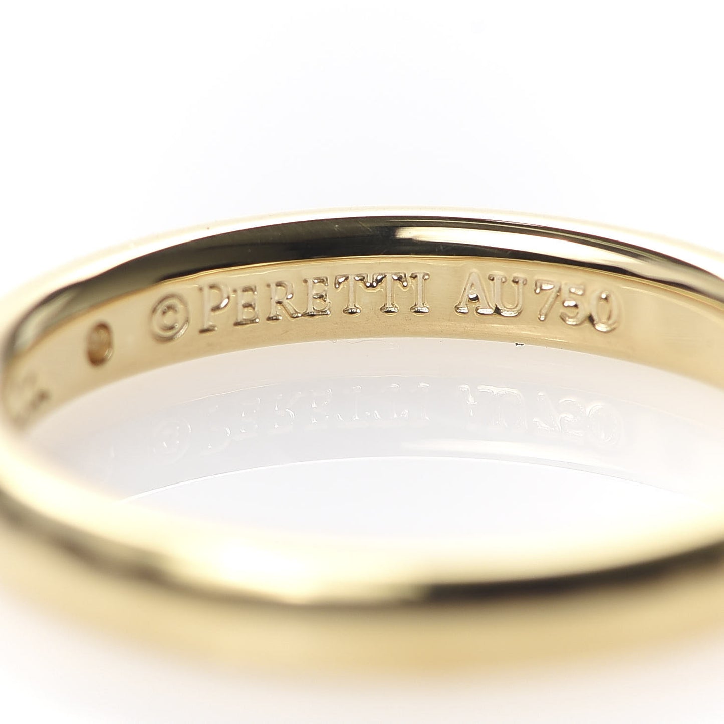 18K Yellow Gold Diamond Elsa Peretti Band Ring 50 5.5