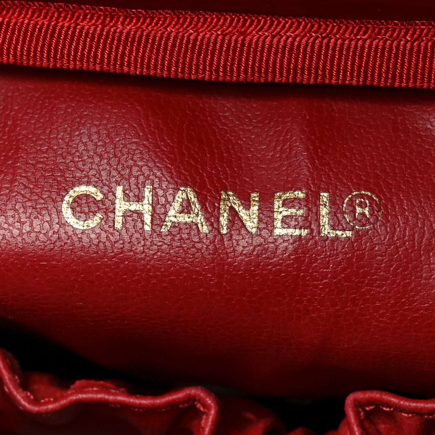 Chanel Caviar Vanity Cosmetic Case Red 5 of 9