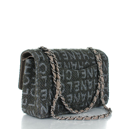 Chanel Tweed Quilted Medium Double Flap Grey 3 of 7