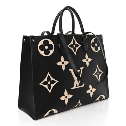 Louis Vuitton Empreinte Monogram Giant Onthego GM Black Beige 3 of 9