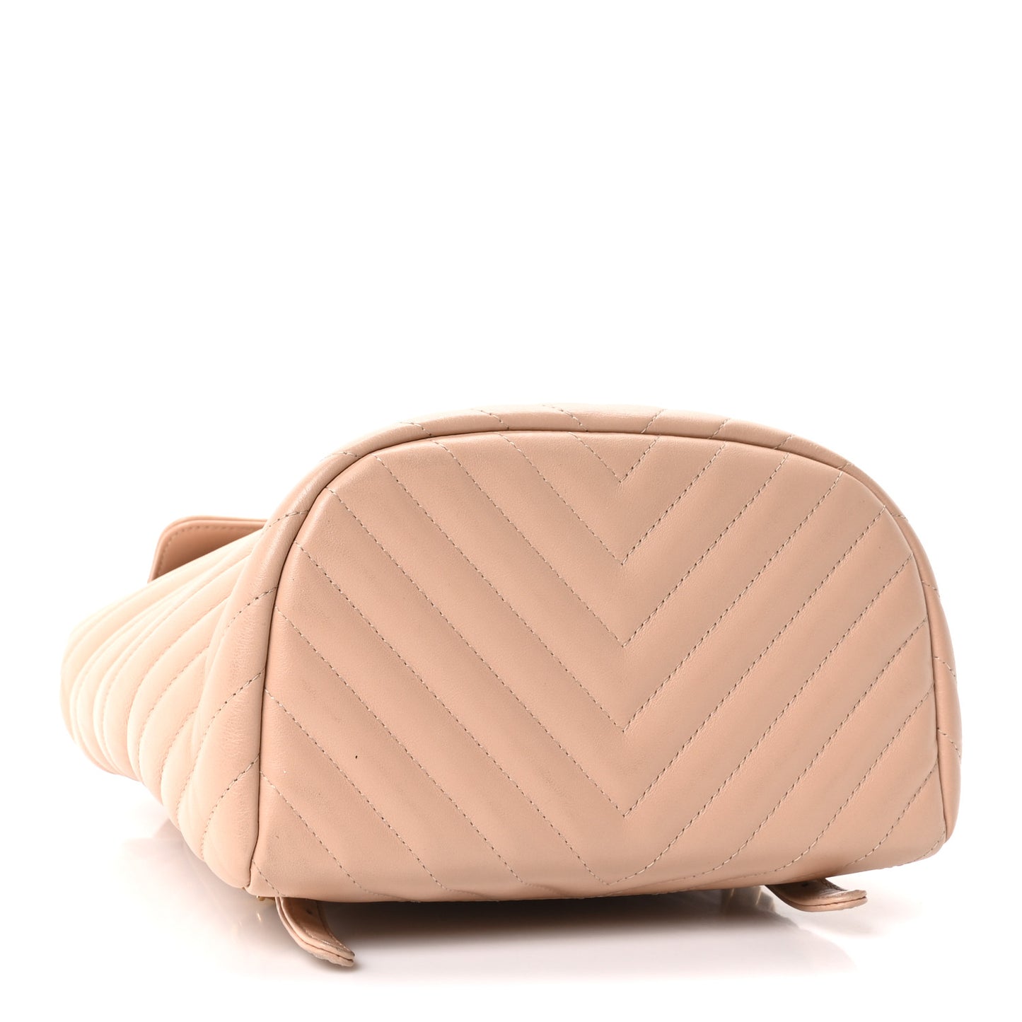 Calfskin Chevron Quilted Small Urban Spirit Backpack Beige