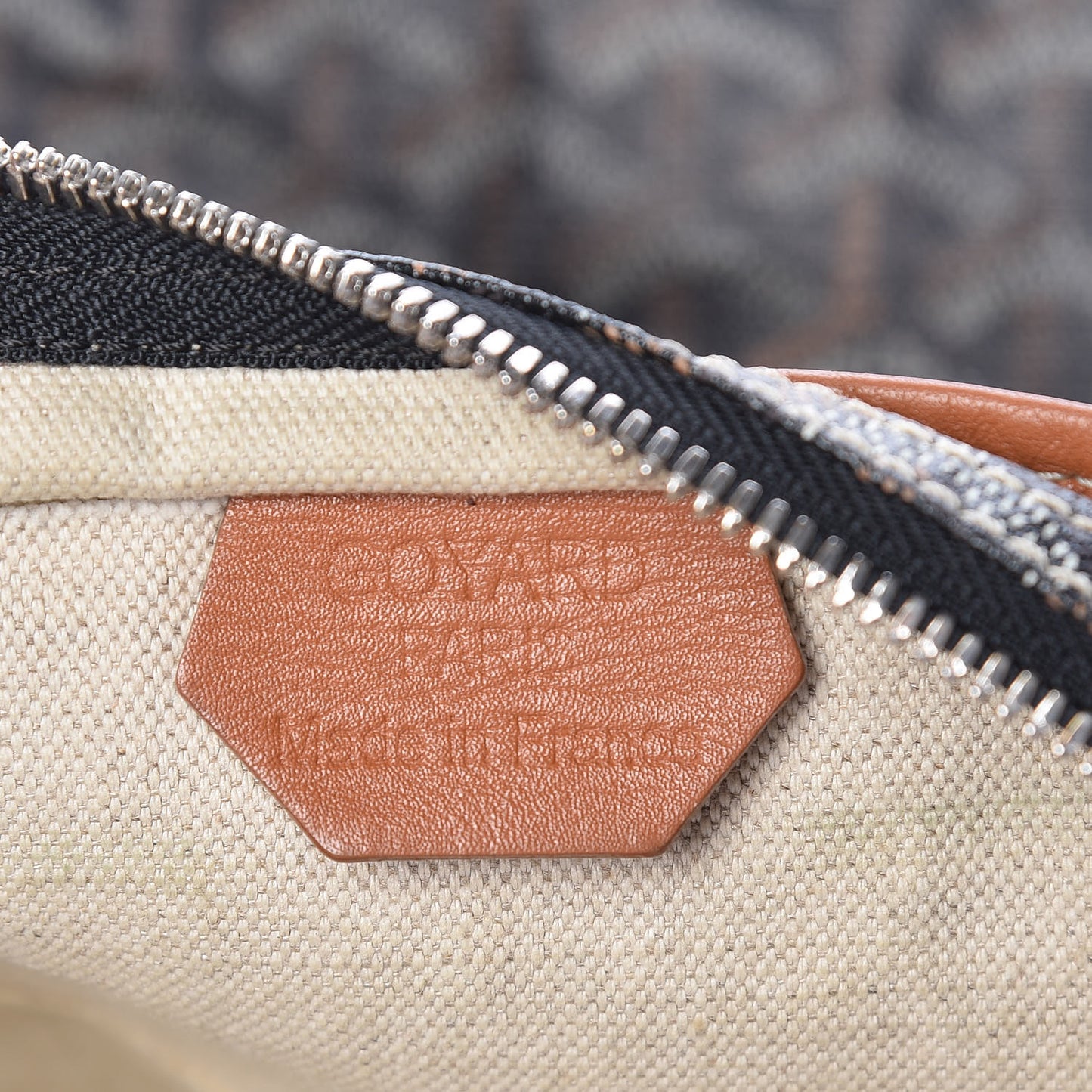 Goyardine Fidji Zip Hobo Black Gold