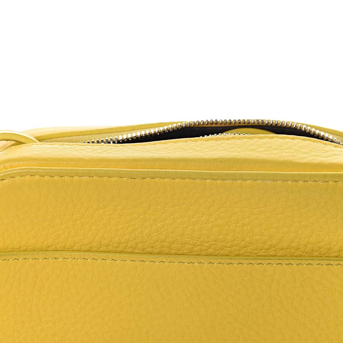 Smooth Calfskin Logo XS Everyday Camera Bag Jaune Soleil Black