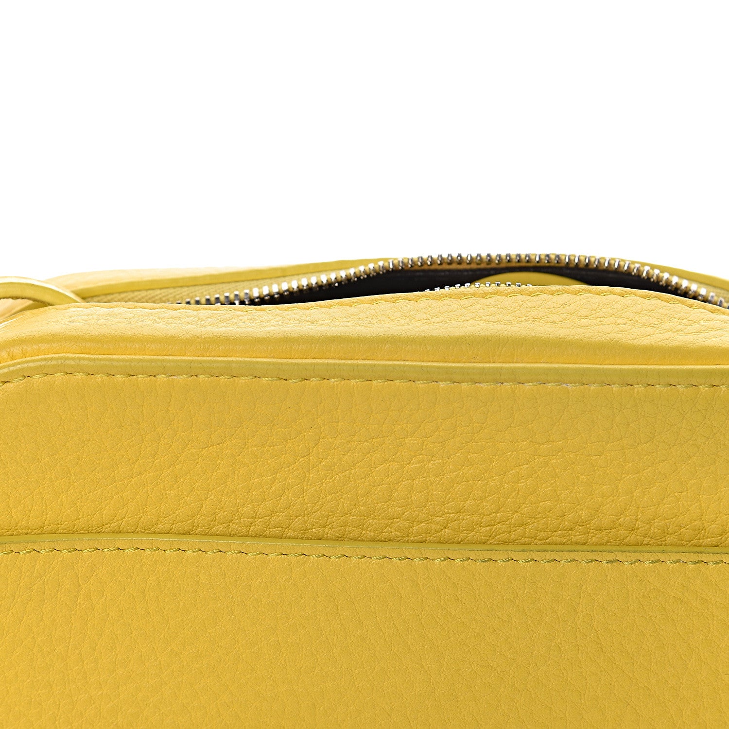 Balenciaga Smooth Calfskin Logo XS Everyday Camera Bag Jaune Soleil Black 9 of 12