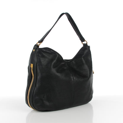 Saint Laurent Calfskin Zip Hobo Black 3 of 8
