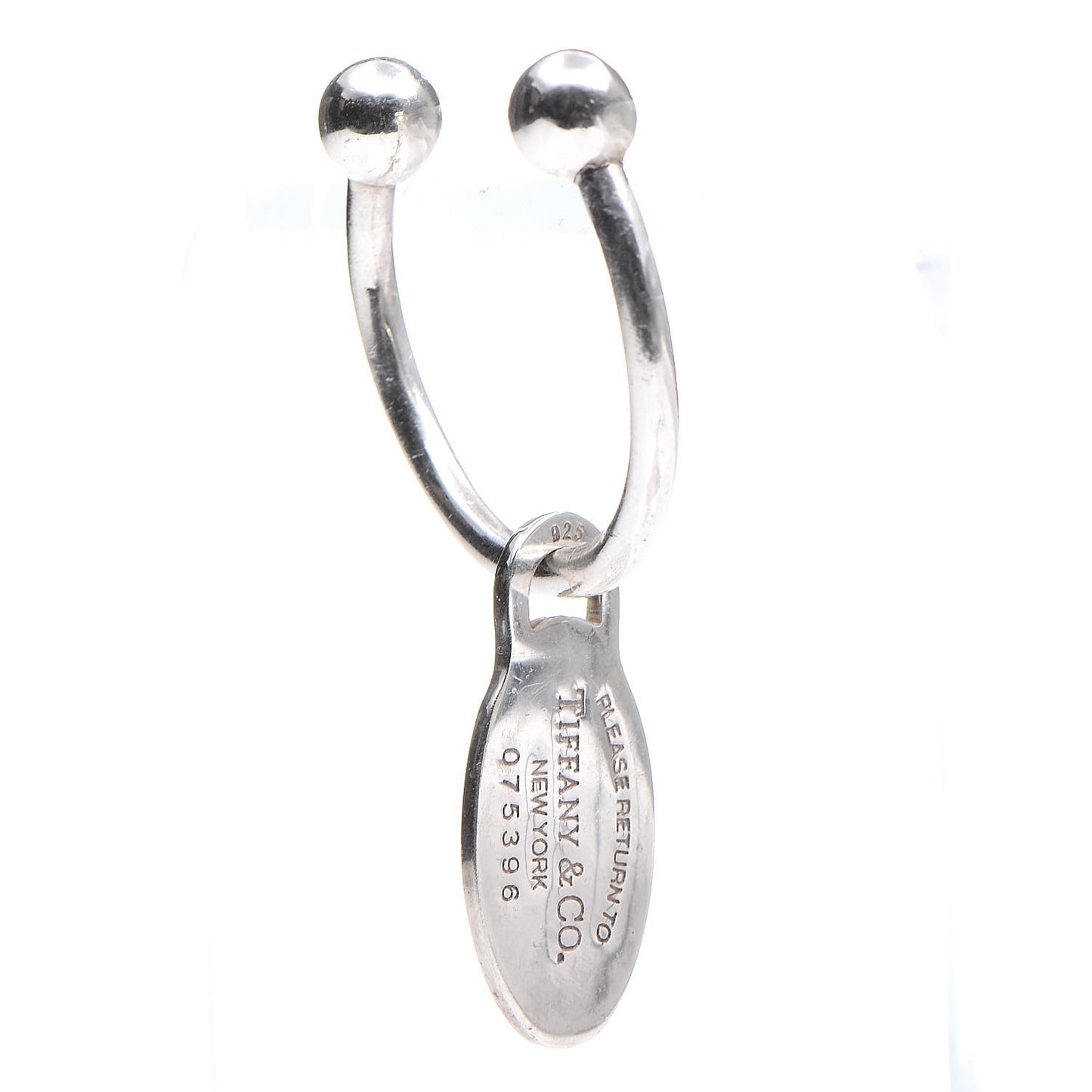 Sterling Silver Return To Oval Key Ring