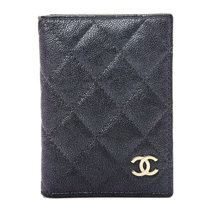 Chanel Iridescent Caviar Quilted Card Holder Wallet Black 1 of 8