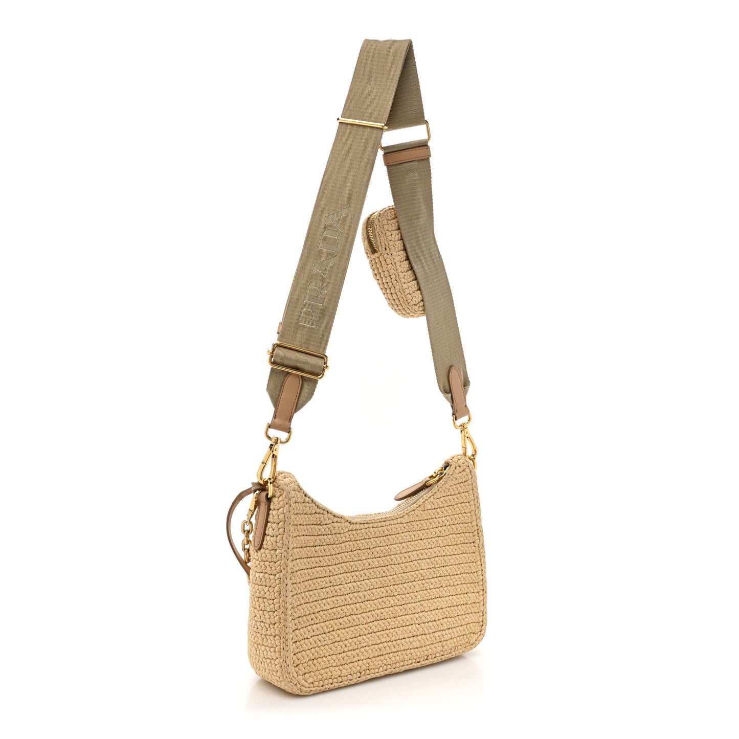 Yarn Raffia Effect Crochet Re-Edition 2005 Shoulder Bag Naturale