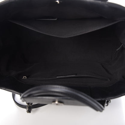 Chanel Calfskin Quilted Small Easy Shopping Tote Black 5 of 9
