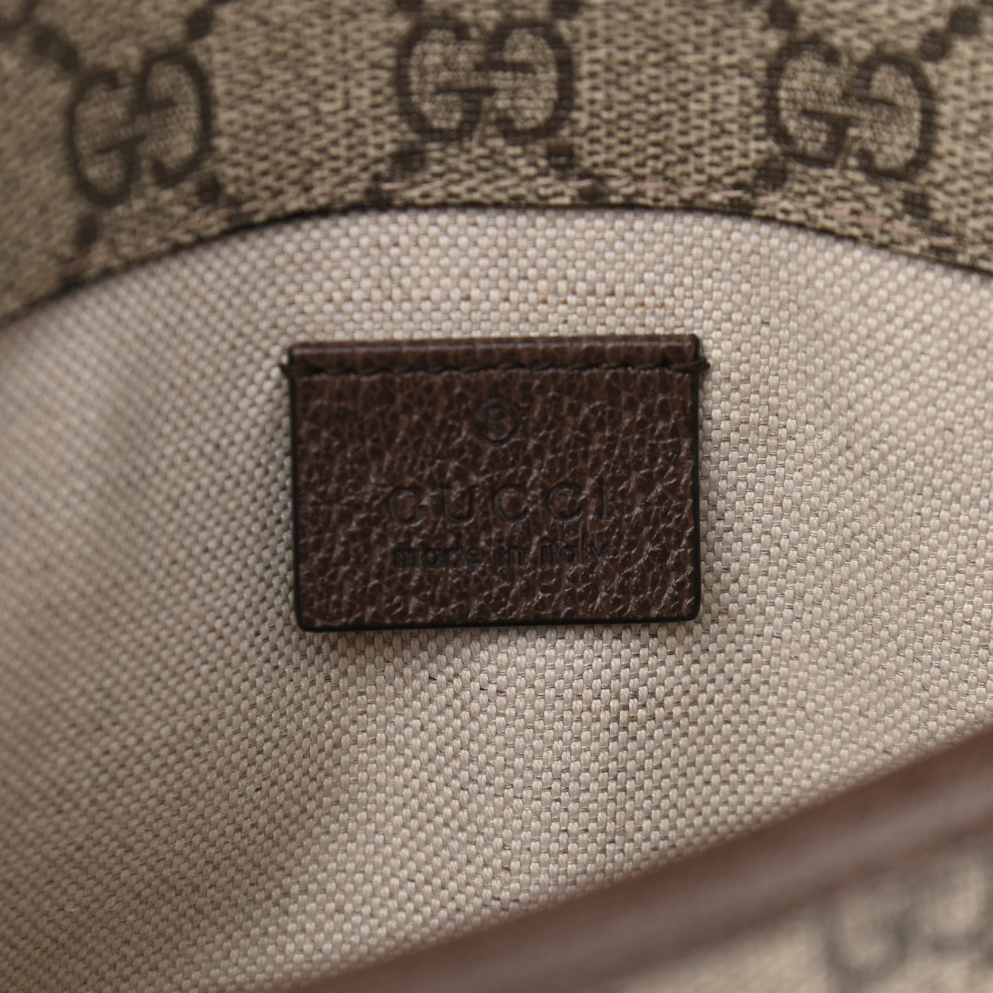 GG Supreme Monogram Neo Vintage Web Belt Bag Brown