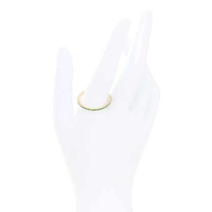 David Yurman 18K Yellow Gold Tsavorite 1.85mm Eden Eternity Band Ring 67 11.75 2 of 4