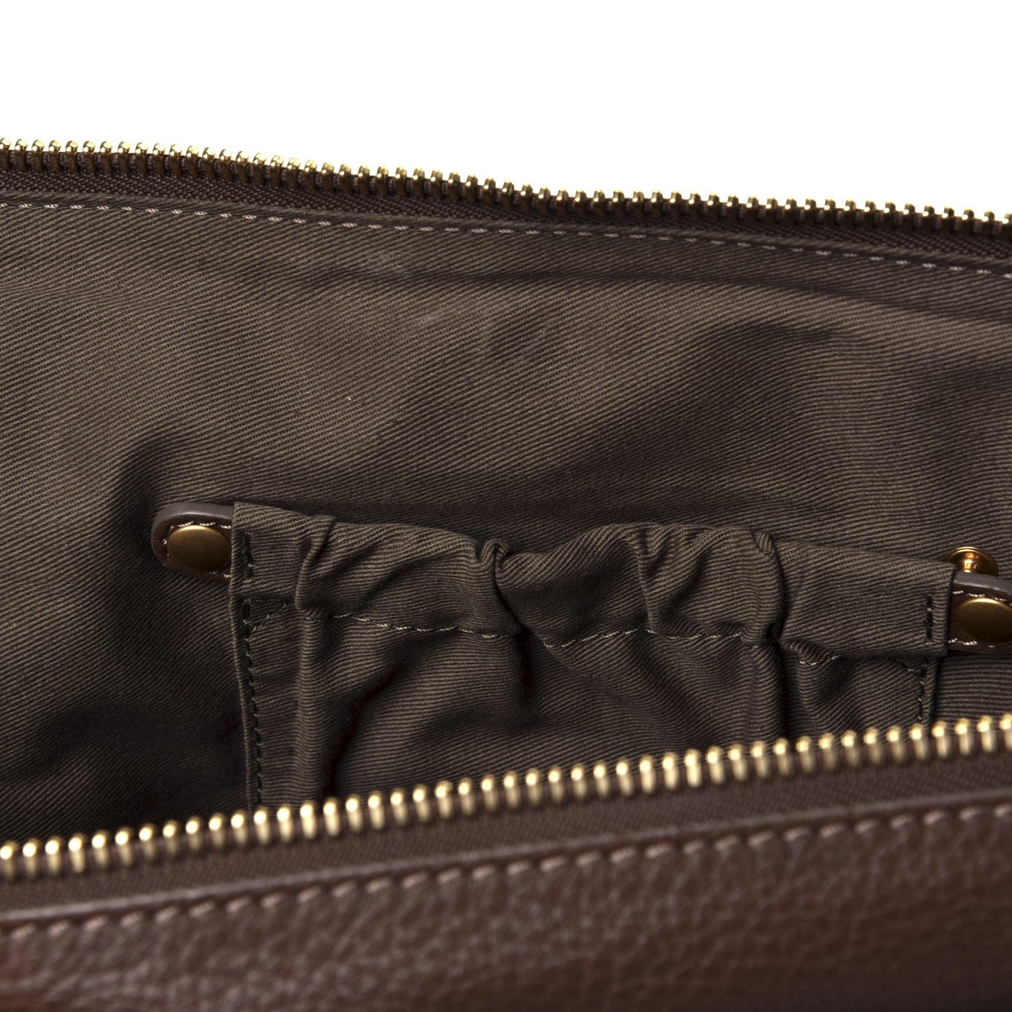 Calfskin Large Marcie Satchel Brown Seed