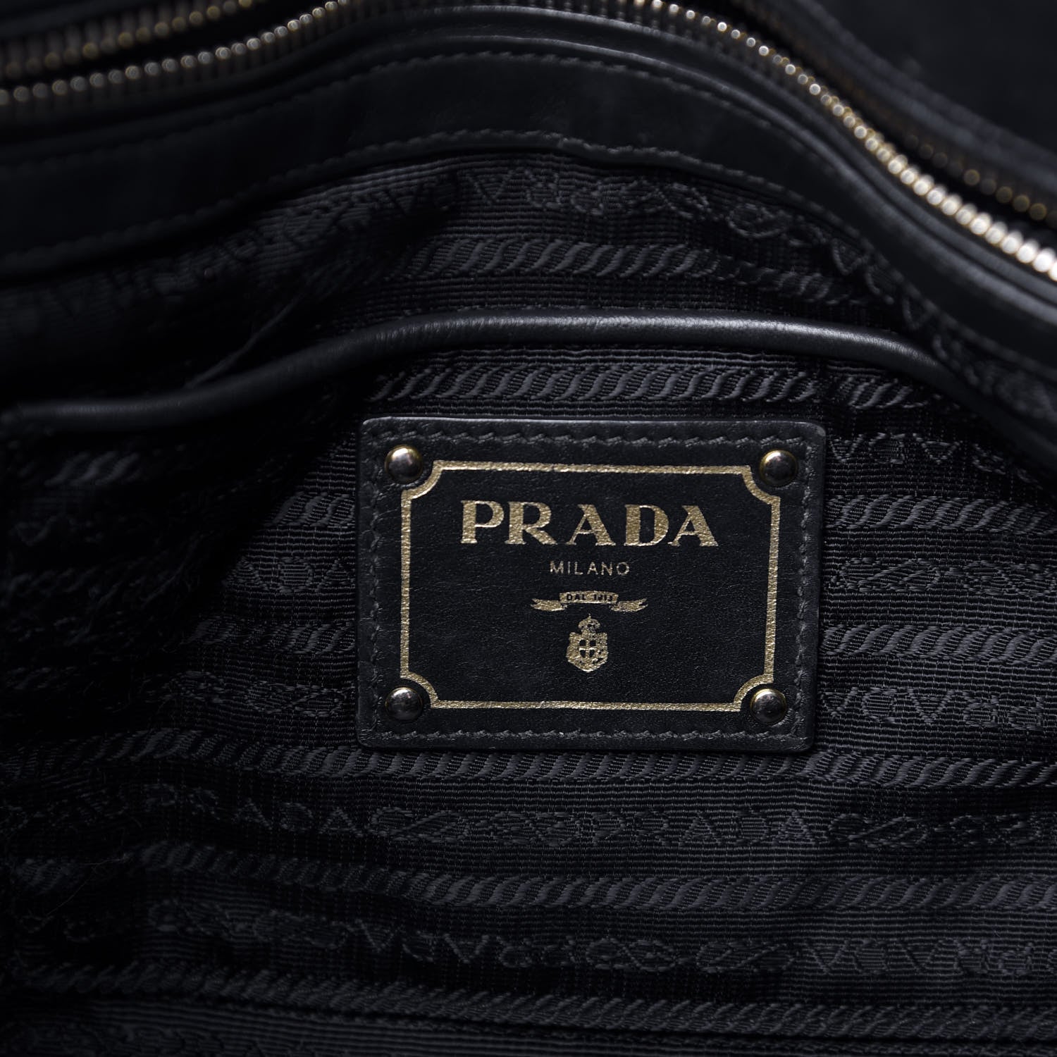 Prada Tessuto Nylon Soft Calf Tote Black 8 of 15