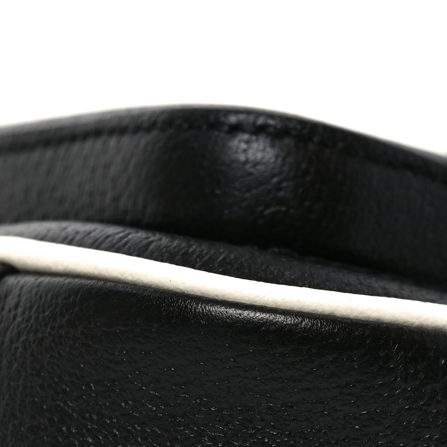X ADIDAS Textured Dollar Calfskin Belt Bag Black