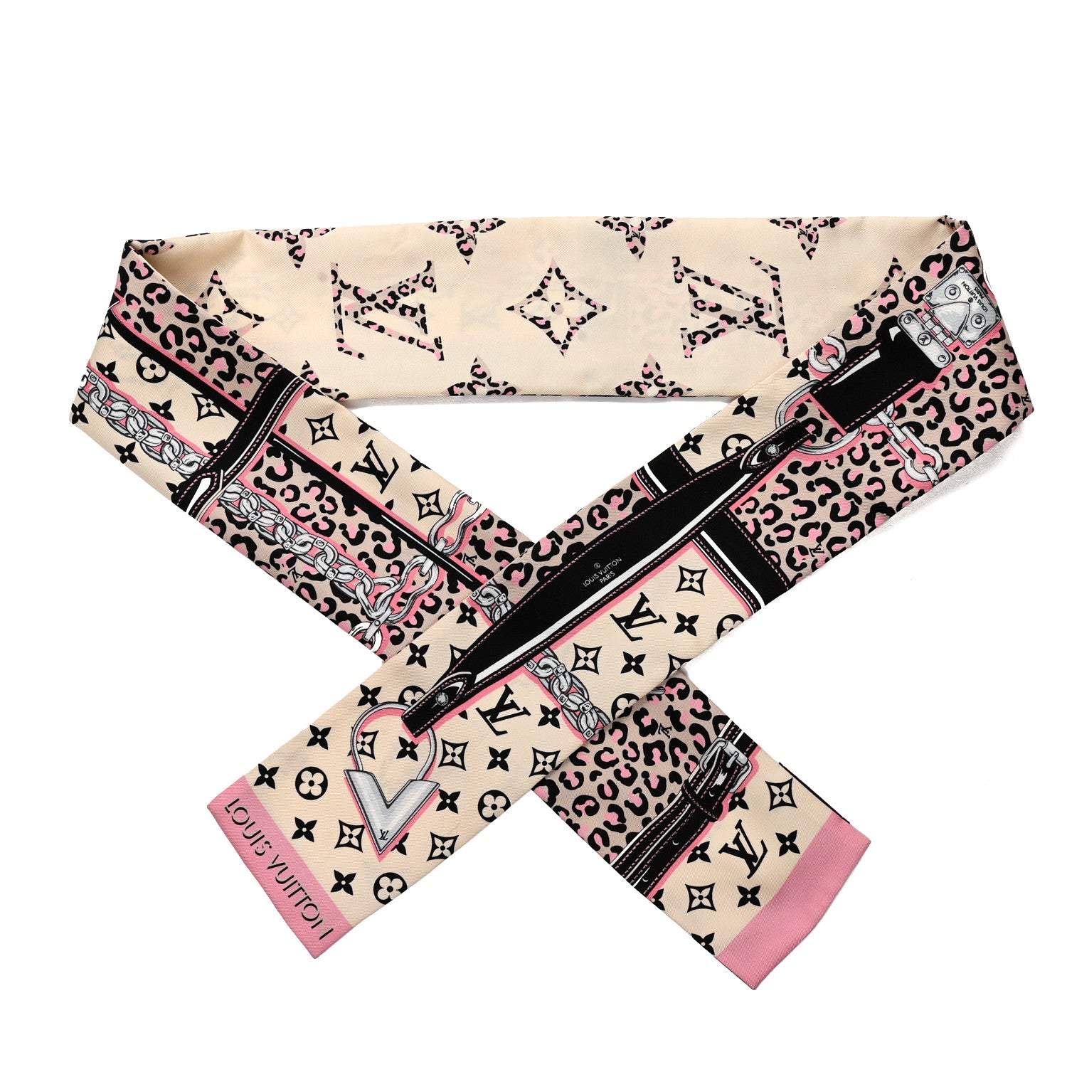 Louis Vuitton Silk Monogram Wild At Heart Bandeau Cream 1 of 6