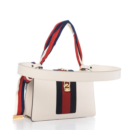 Gucci Calfskin Small Sylvie Shoulder Bag Off White 3 of 10