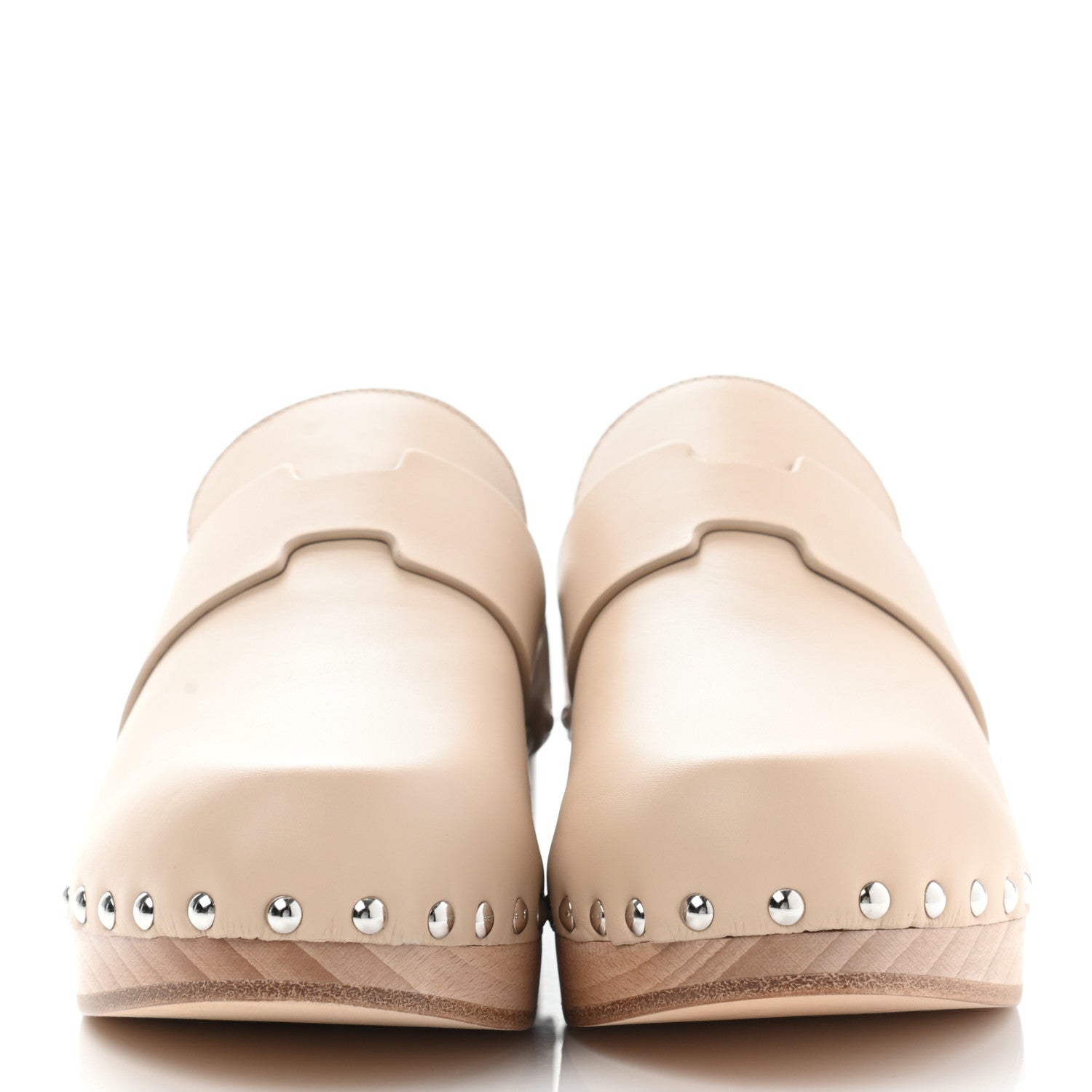 Hermes Calfskin Calya Mules 37 Hetre 2 of 8