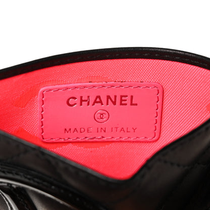 Chanel Calfskin Quilted Cambon Card Holder Black 6 of 8