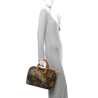 Louis Vuitton Monogram Dentelle Speedy 30 Gold 2 of 9