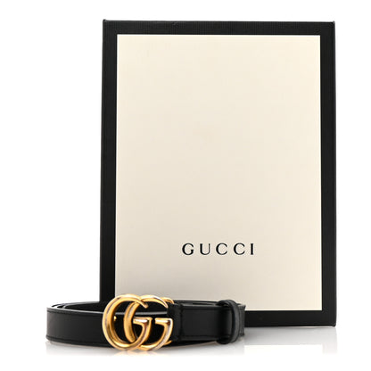 Gucci Calfskin Double G 20mm Belt 80 32 Black 6 of 6