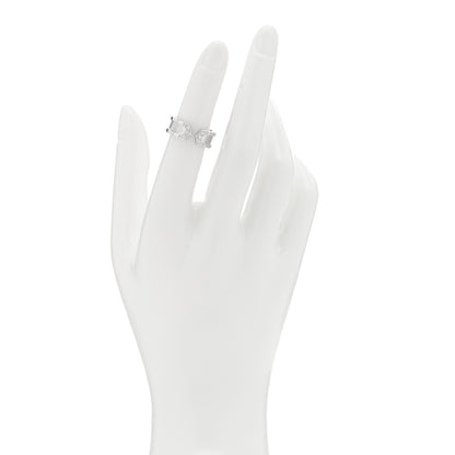 Cartier 18K White Gold Diamond 6.5mm Logo De Cartier Ring 48 4.5 2 of 5