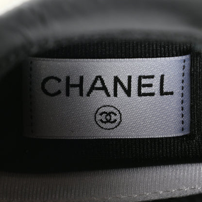 Chanel Mesh Suede Calfskin Grained Calfskin Womens CC Sneakers 40 White Black 7 of 8