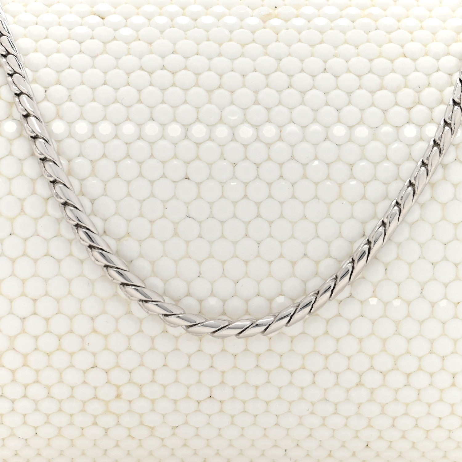 Judith Leiber Crystal Minaudiere Clutch White 7 of 9